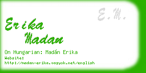 erika madan business card